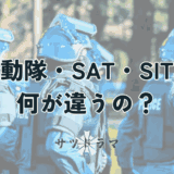 機動隊・SAT・SITの違いを解説