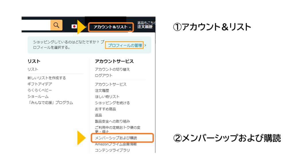 Amazon Music（PCブラウザ）無料期間の確認方法